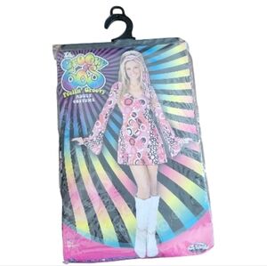 NIB Fun World The Groovy 60s  Go Go Dancer Pink Costume Sz M